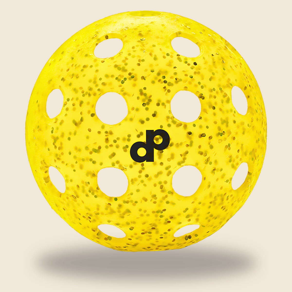 Yellow Glitter Outdoor Pickleballs